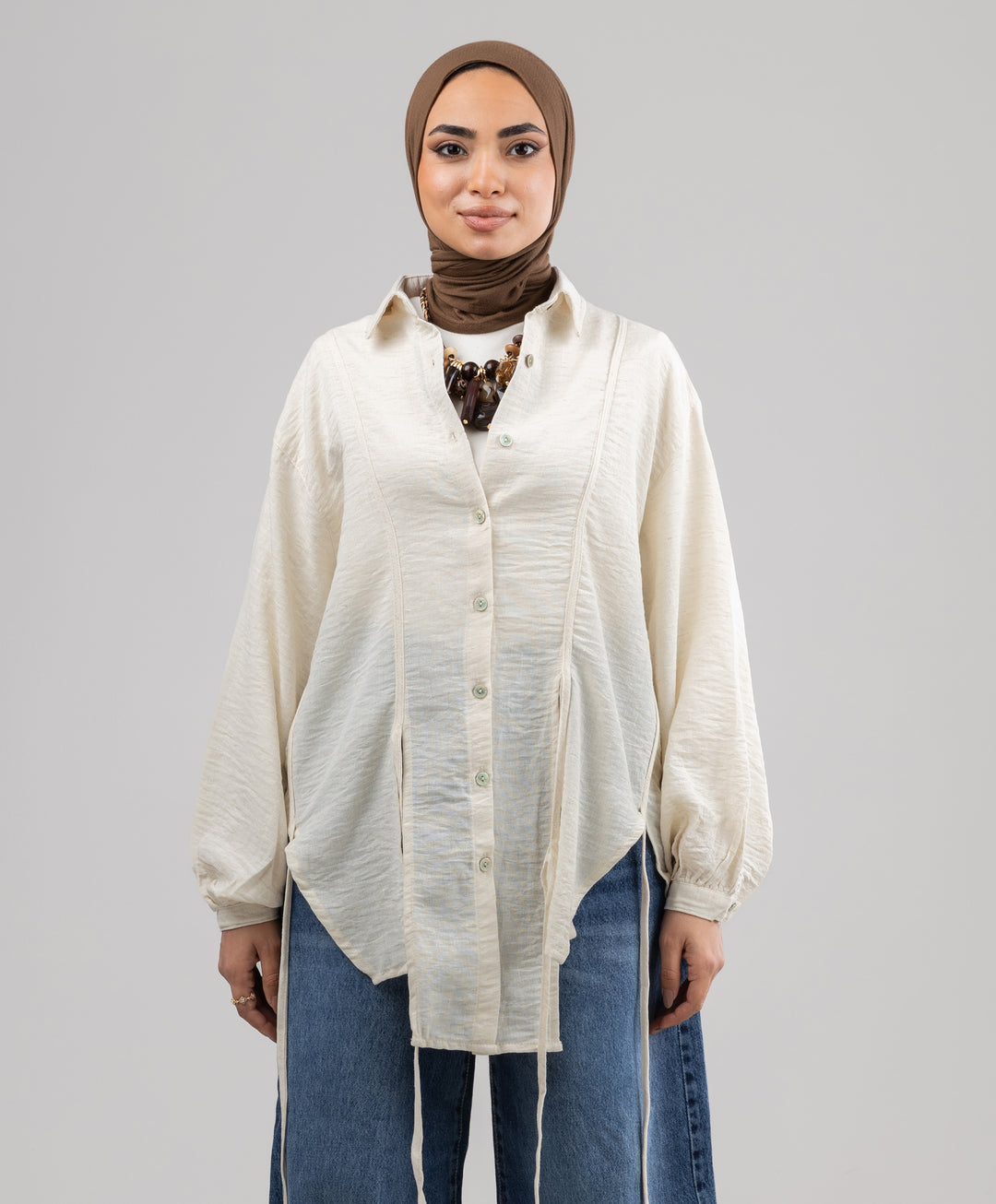 Tassel Linen Shirt