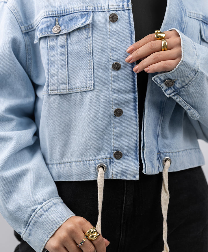 Corded Short Denim Jacket