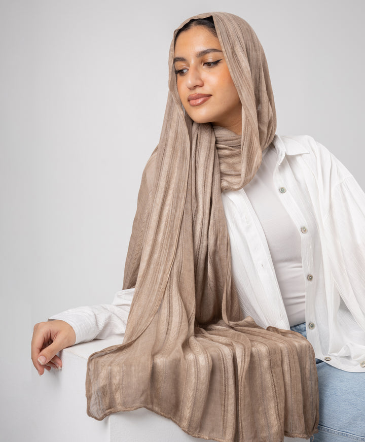 Striped Marble Linen Scarf