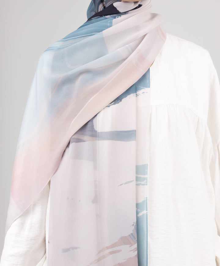 Marble Mist Chiffon Scarf
