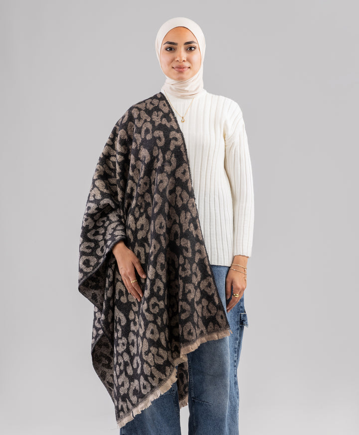 Leopard Winter Shawl