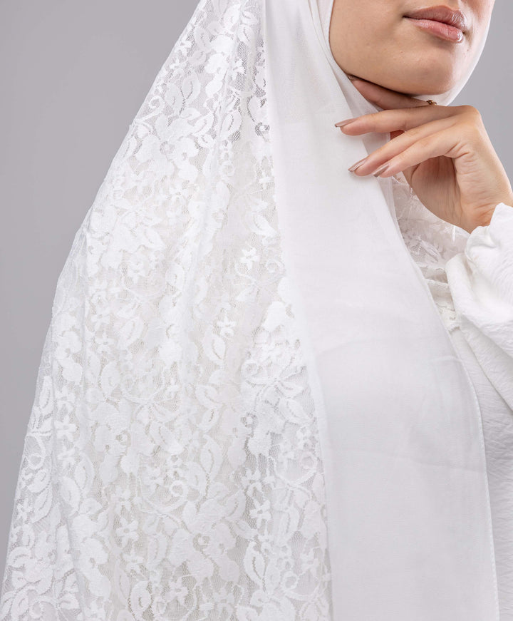 Lace Chiffon Scarf