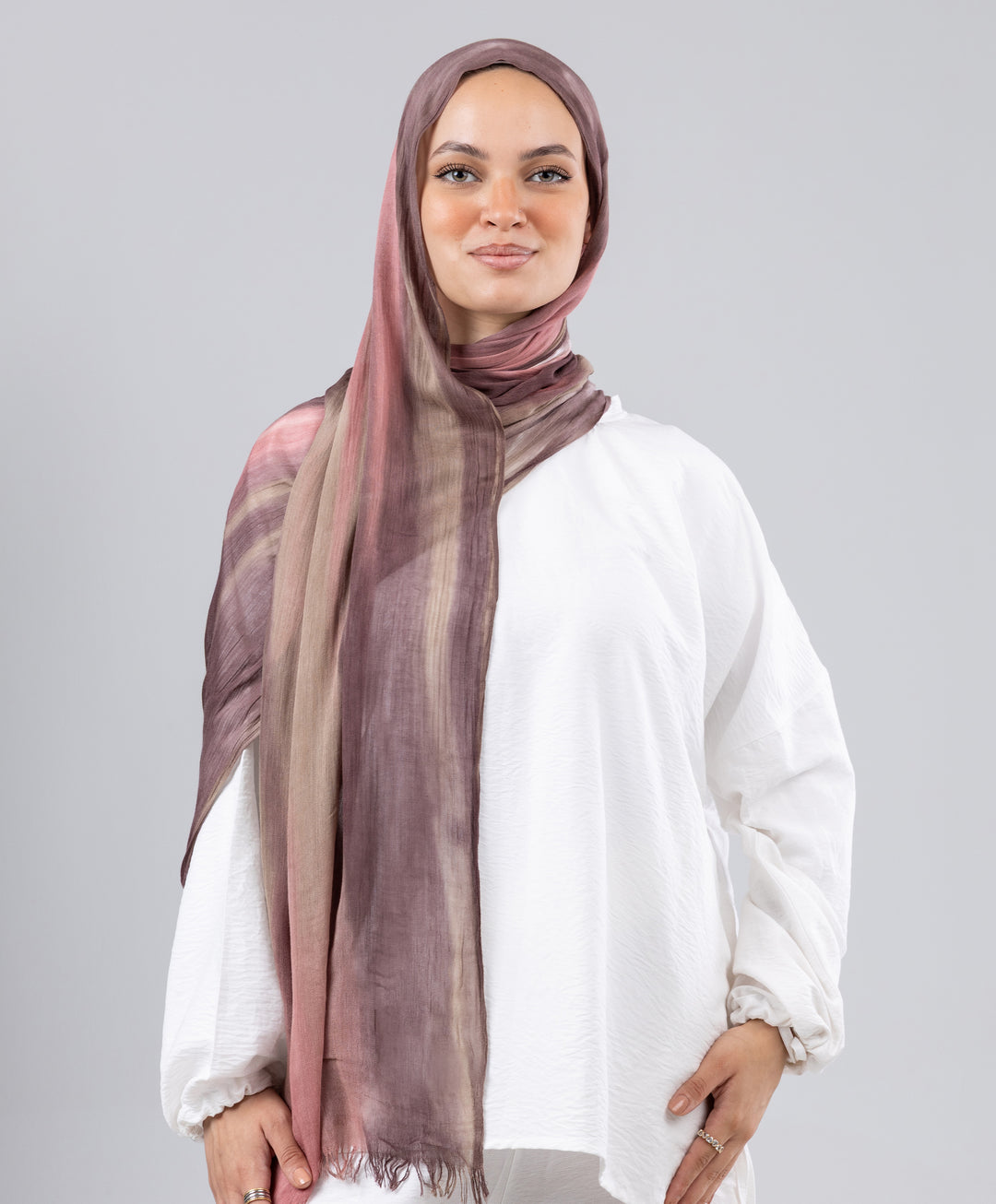 Tie Dye Linen Scarf