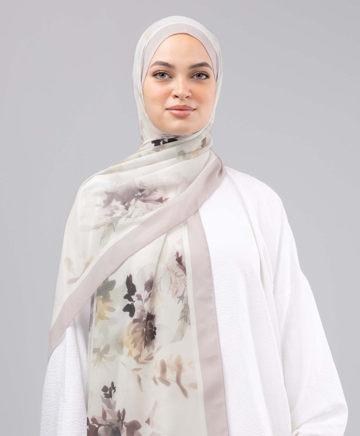 Classic Bloom Chiffon Scarf