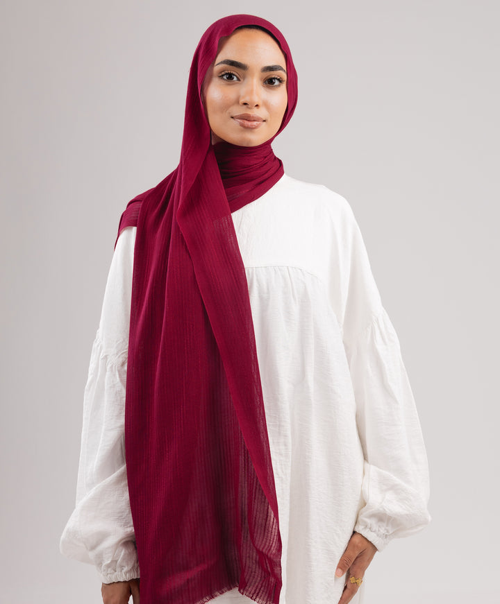 Stripy Linen Scarf