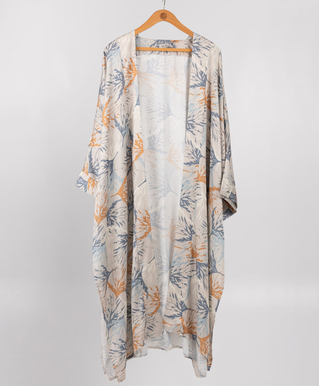 Printed Satin Kimono