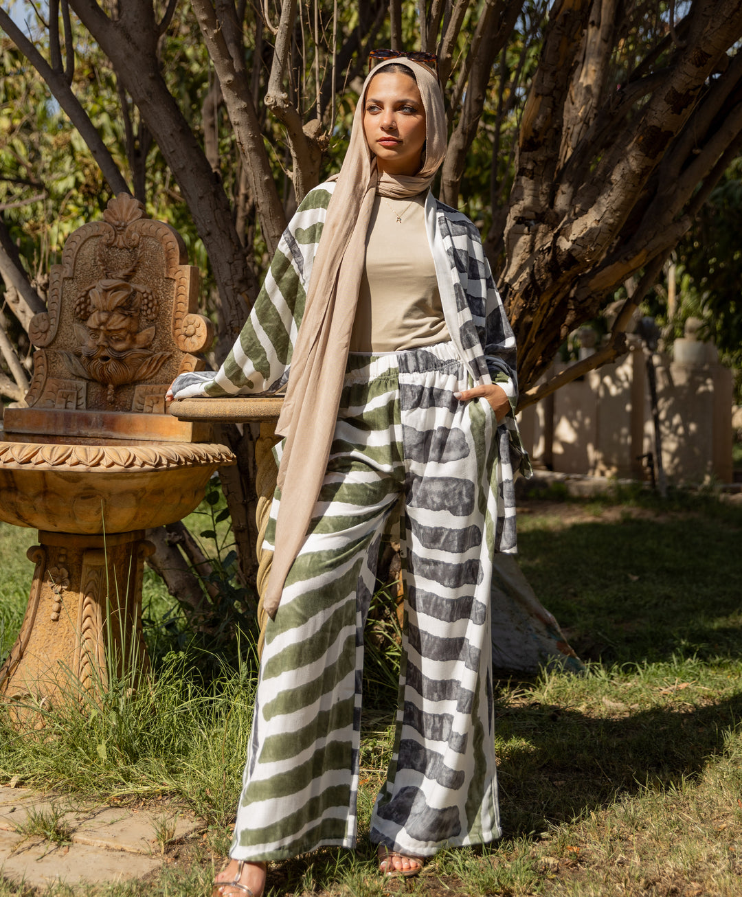 Stripy Linen Set