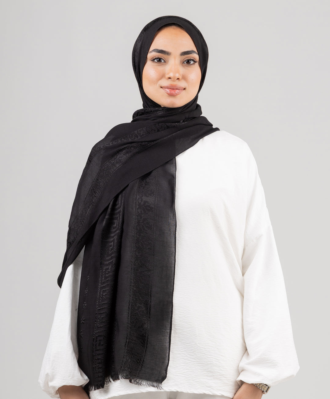 Jacquard Linen Scarf