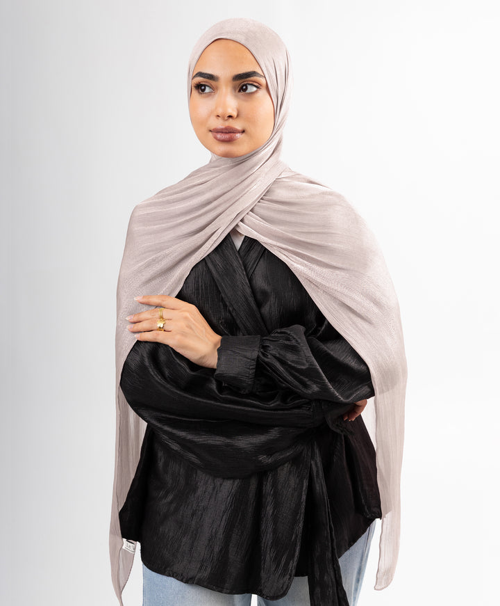 Organza Crinkle Satin Scarf