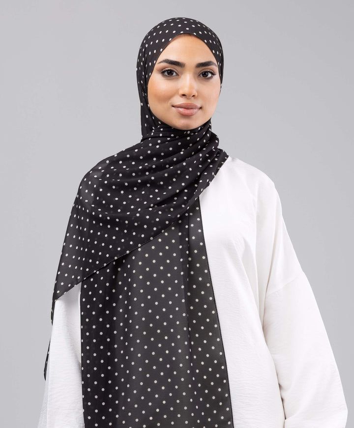 Chess Dots Chiffon Scarf