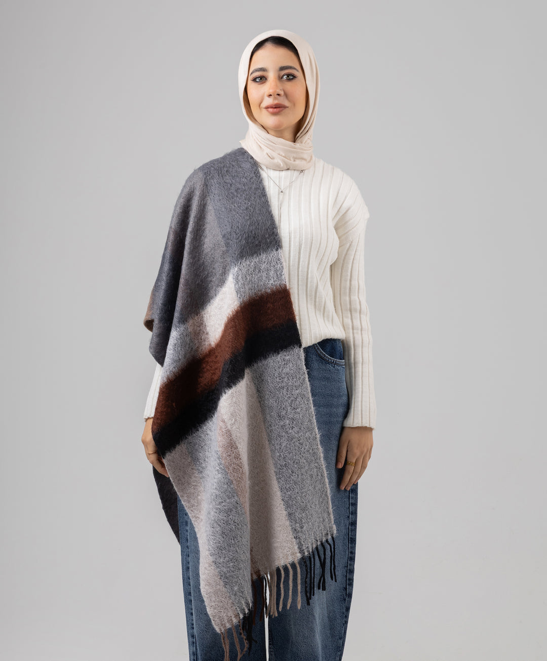 Cozy Striped Shawl