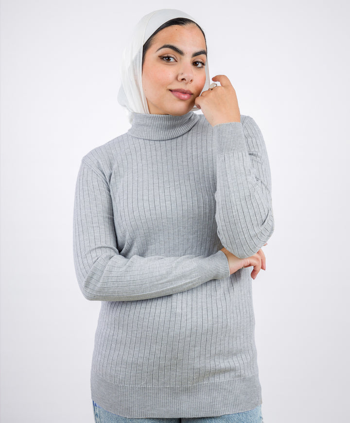 Wide Short Ribbed Pullover