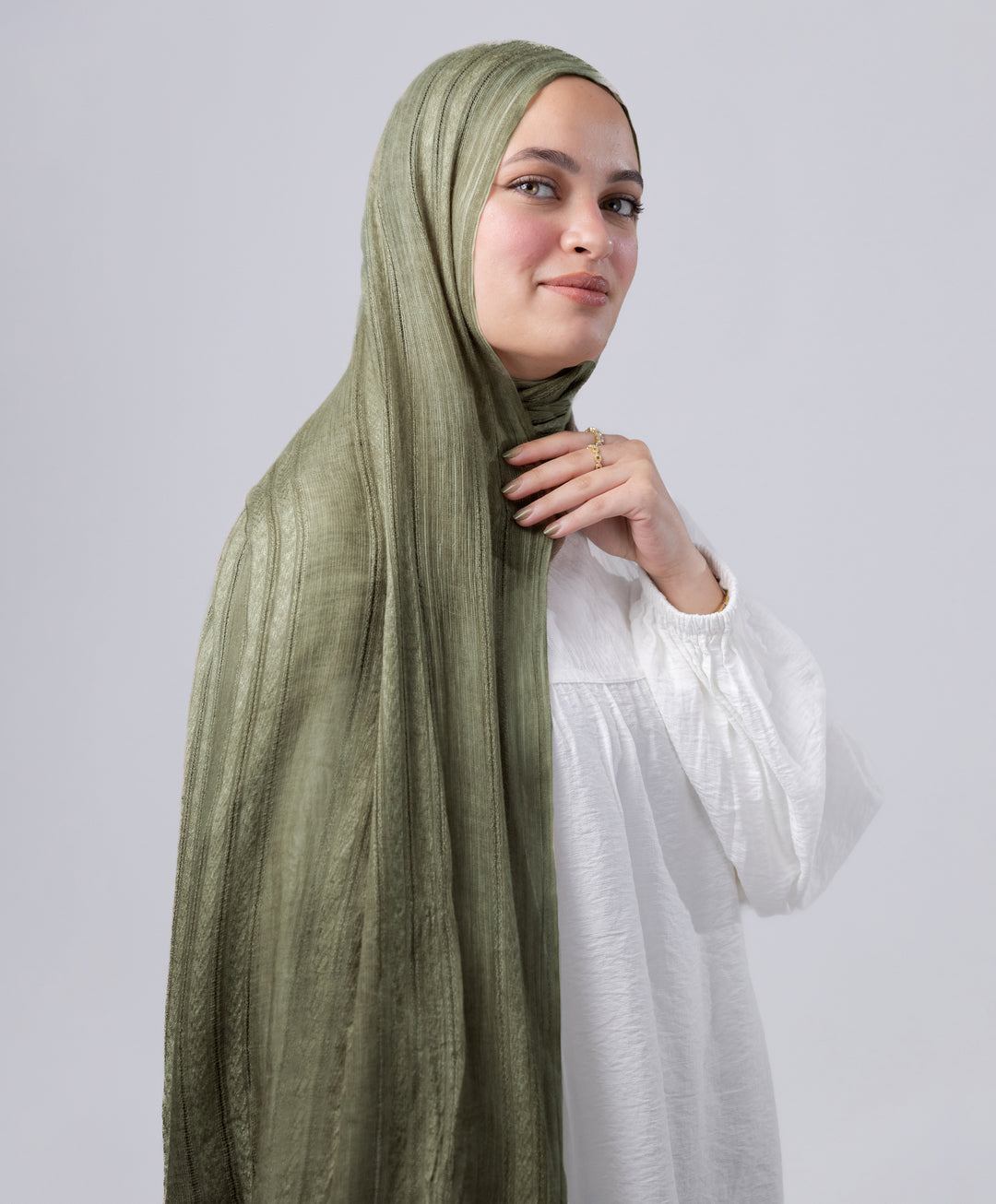 Striped Marble Linen Scarf