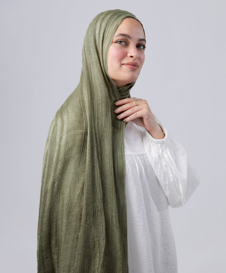 Striped Marble Linen Scarf