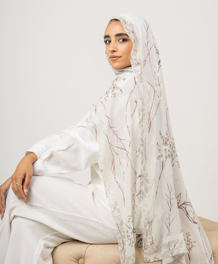 Botanical Chiffon Scarf