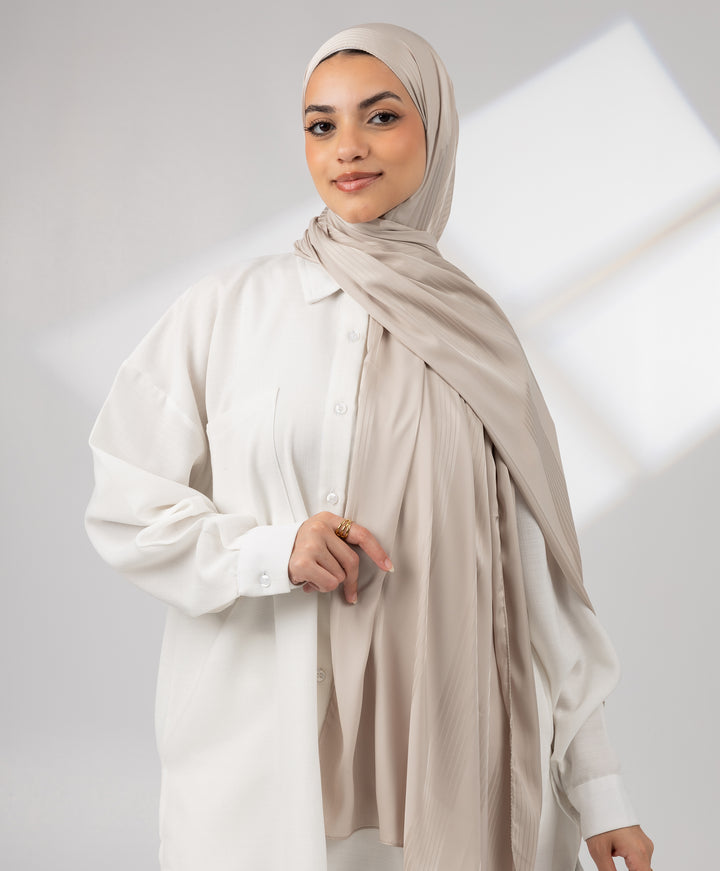 Striped Satin Scarf