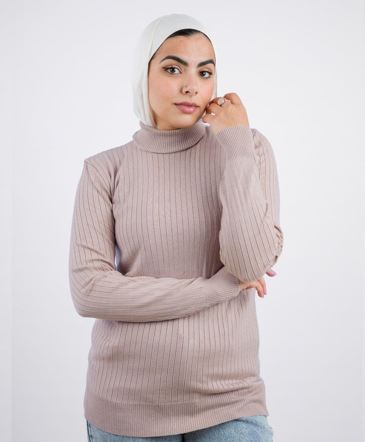 Wide Short Ribbed Pullover