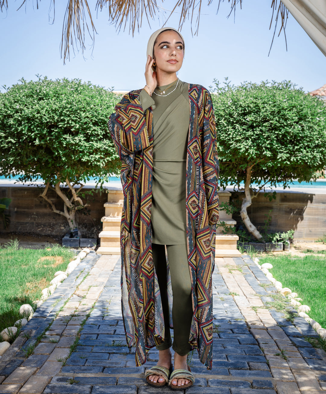 Printed Chiffon Kimono