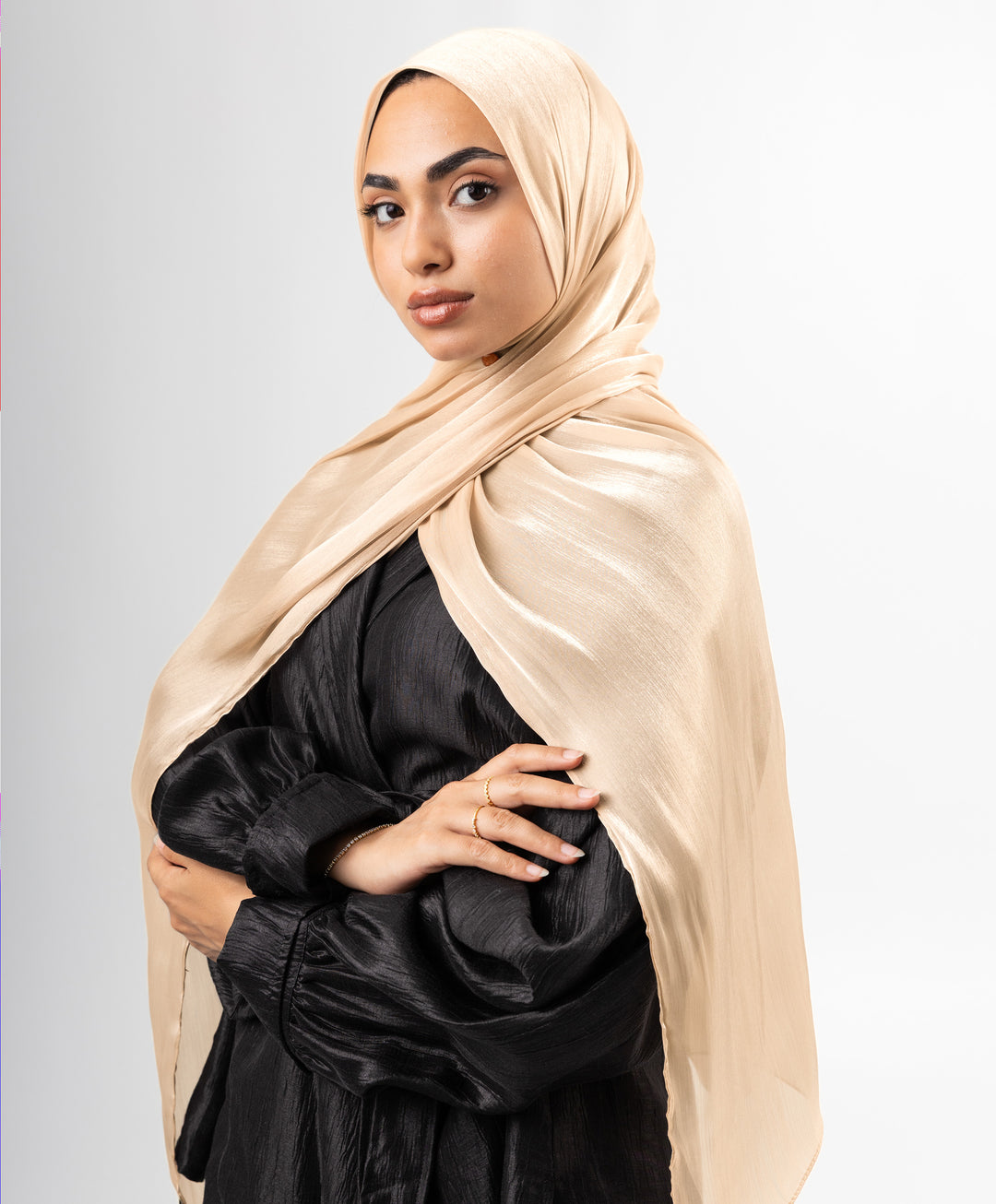 Organza Crinkle Satin Scarf