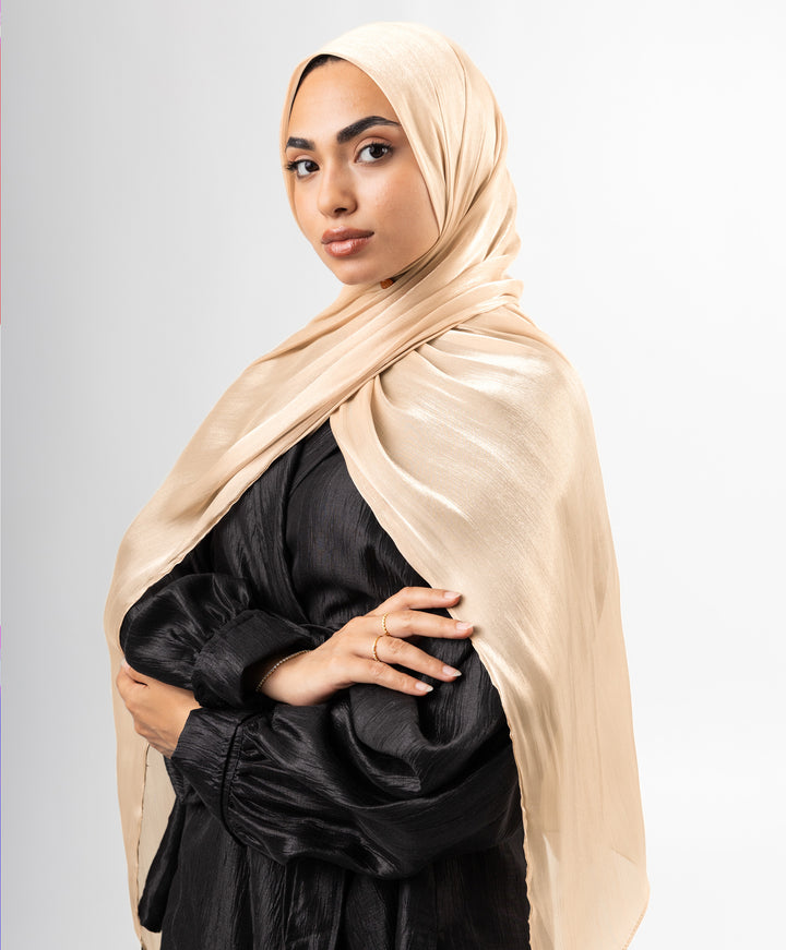 Organza Crinkle Satin Scarf
