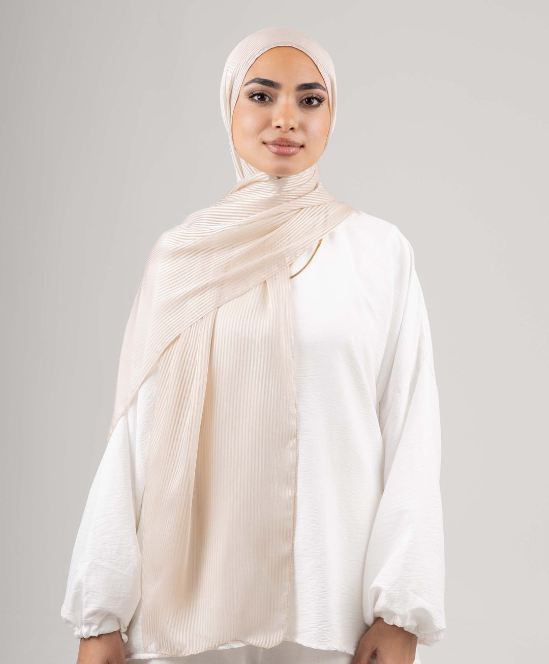 Lined Satin Chiffon Scarf