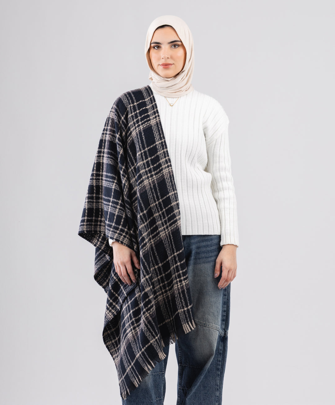 Comfy Plaid Shawl