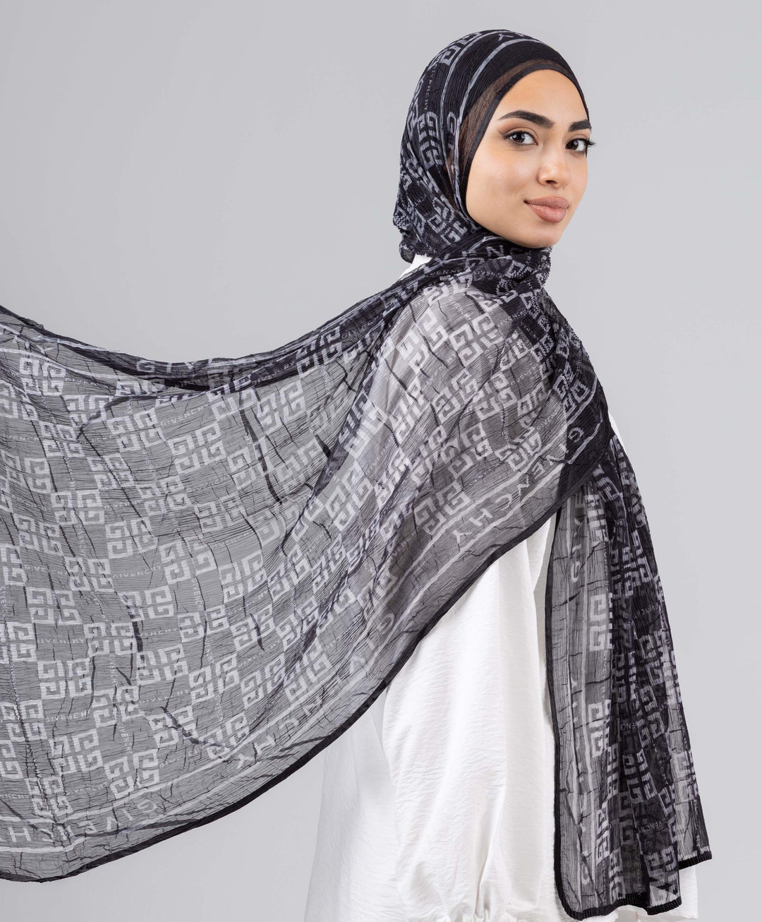 Luxury Satin Round Crushed Scarf