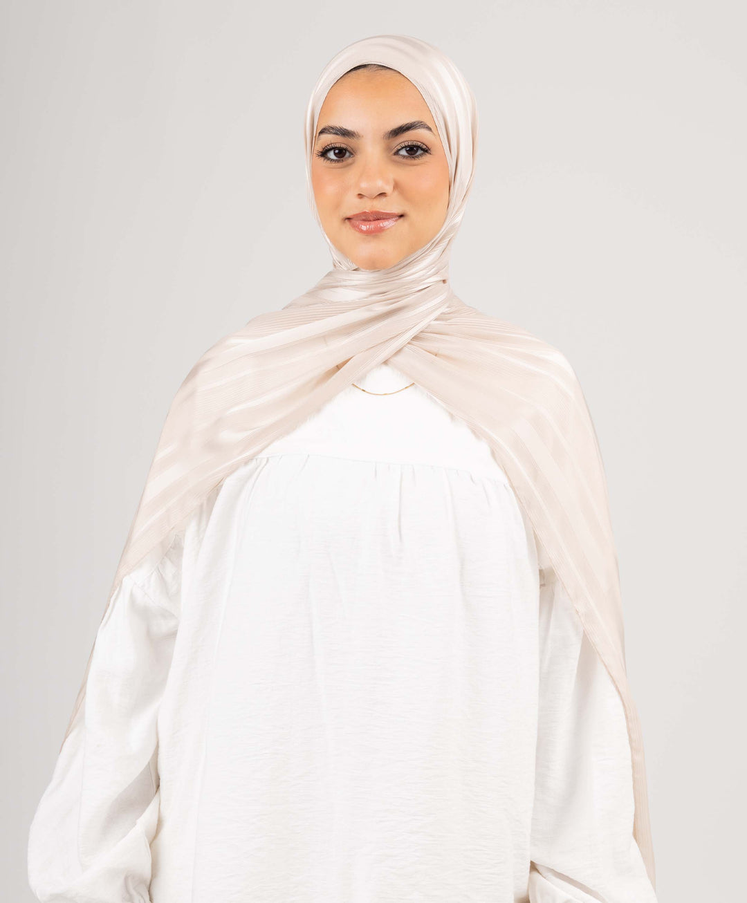 Dainty Satin Chiffon Scarf
