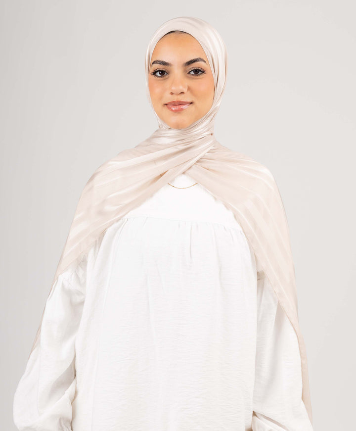 Dainty Satin Chiffon Scarf