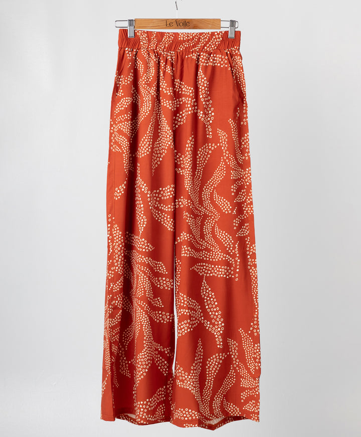 Printed Satin Pants
