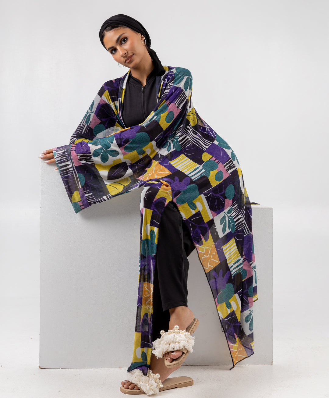 Printed Tulle Kimono