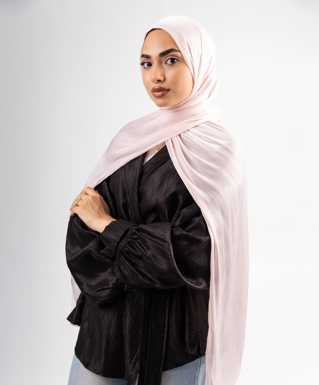 Organza Crinkle Satin Scarf
