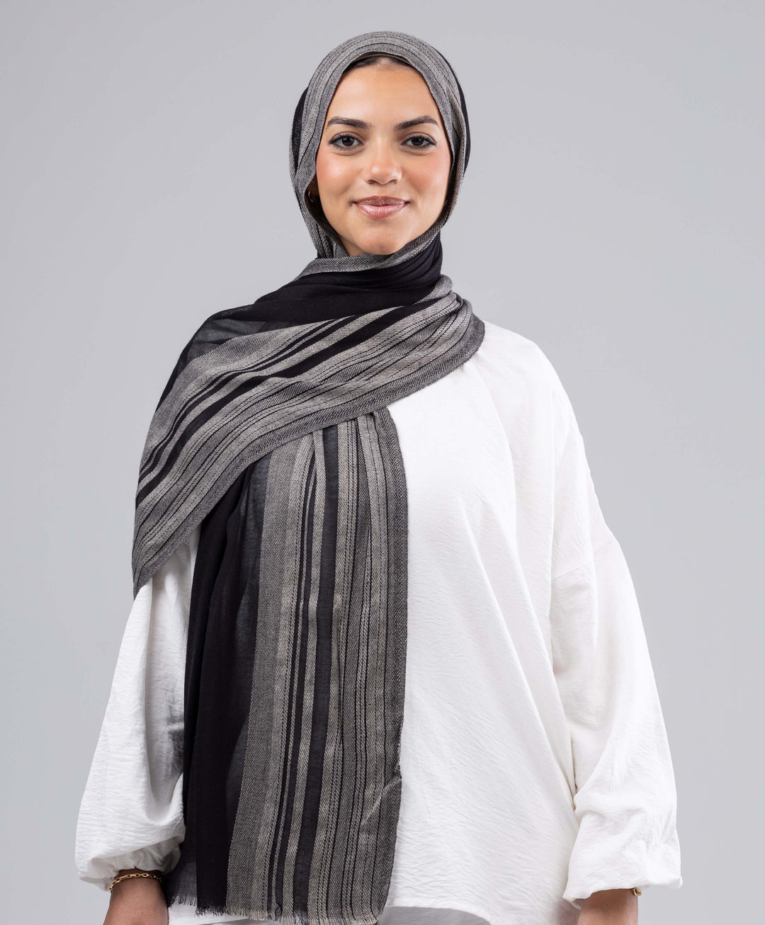 Soft Stripe Linen Scarf