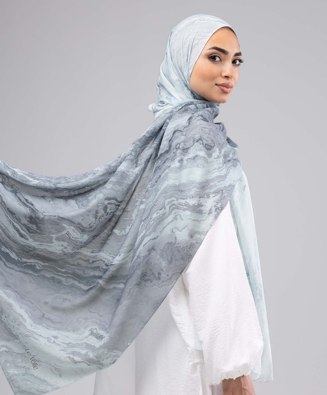 Pearl Marble Chiffon Scarf