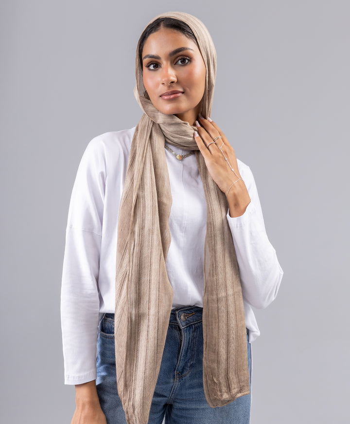 Striped Linen Scarf