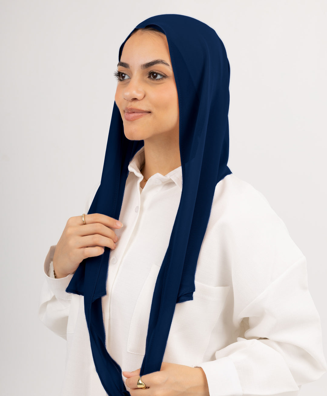 Easy Closed Chiffon Wrap Scarf