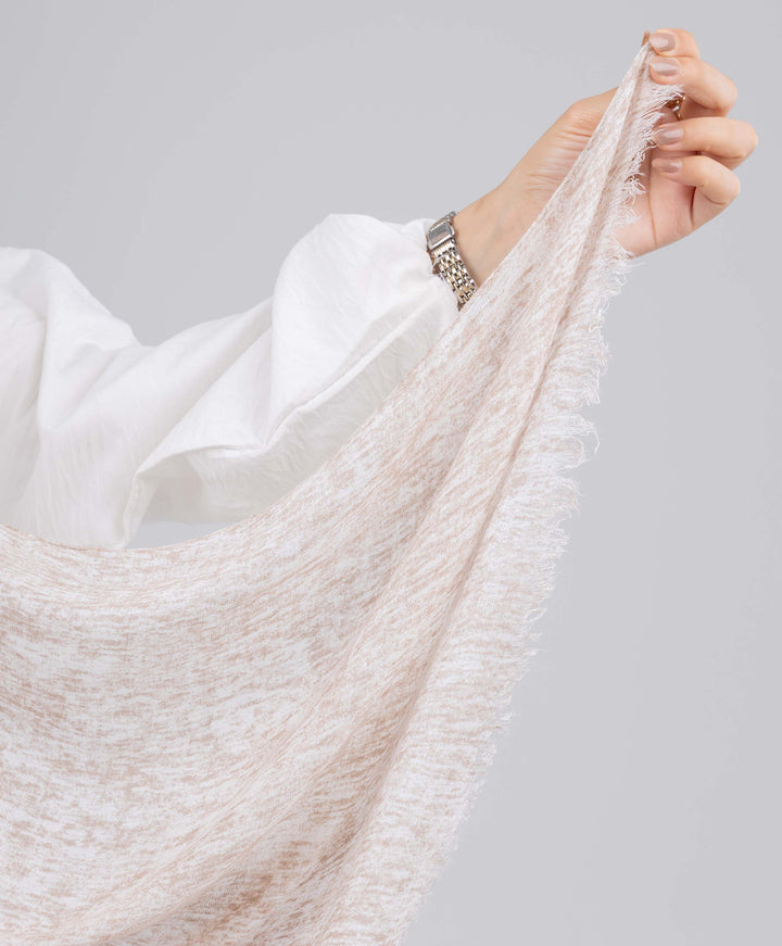 Foggy Marble Tassels Cotton Scarf