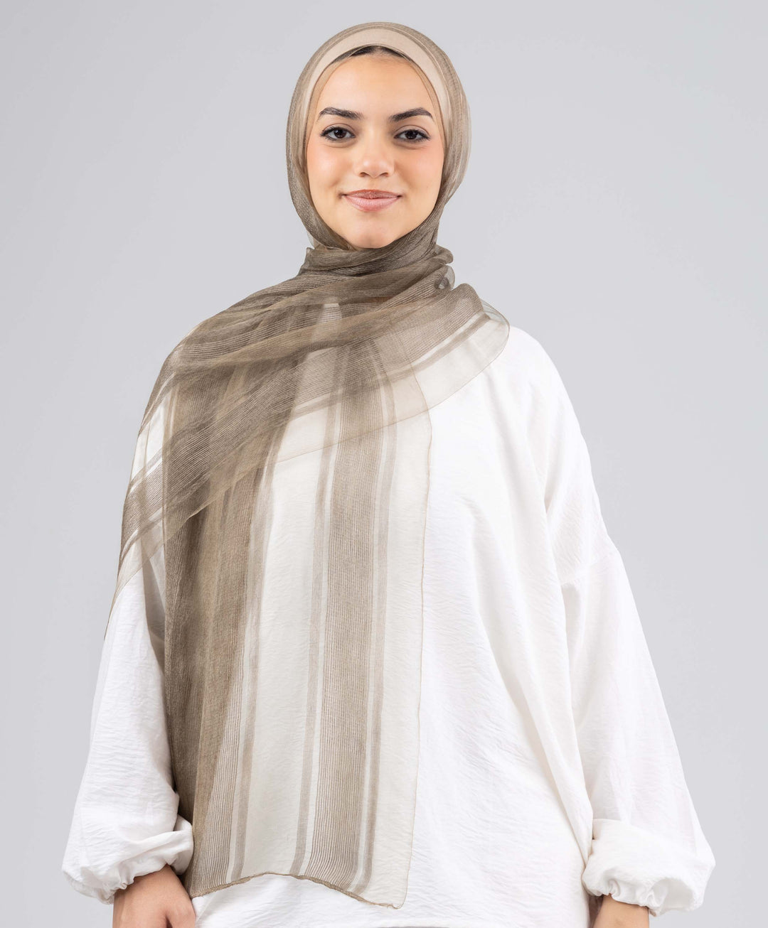 Silk Linen Stripes Scarf