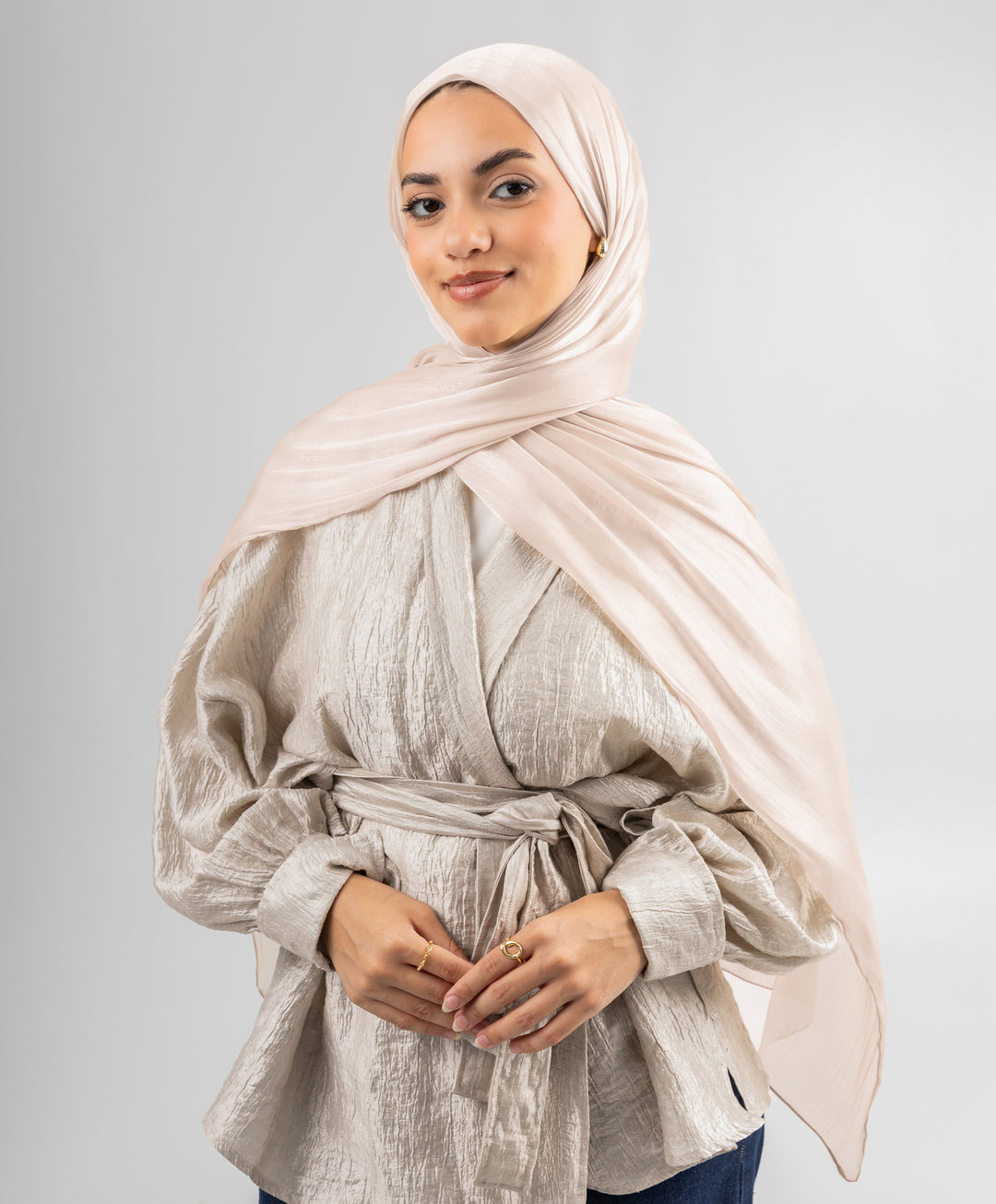 Organza Crinkle Satin Scarf