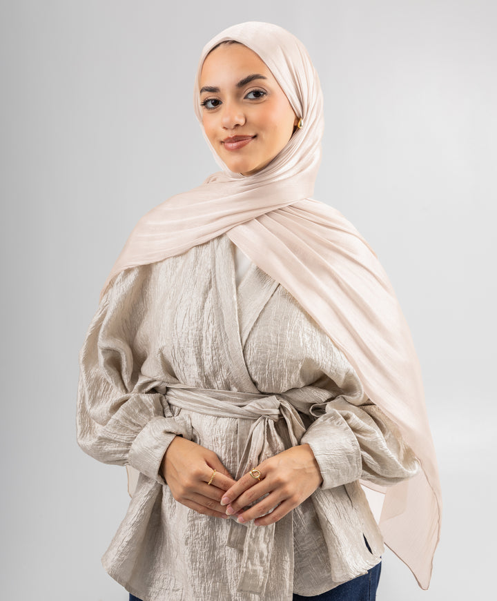 Organza Crinkle Satin Scarf