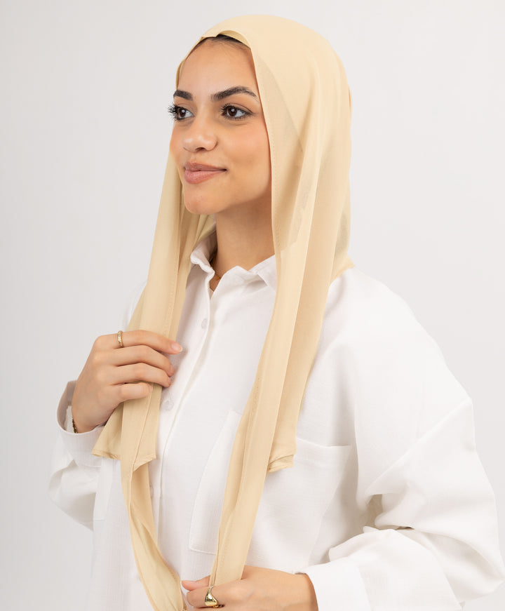 Easy Closed Chiffon Wrap Scarf