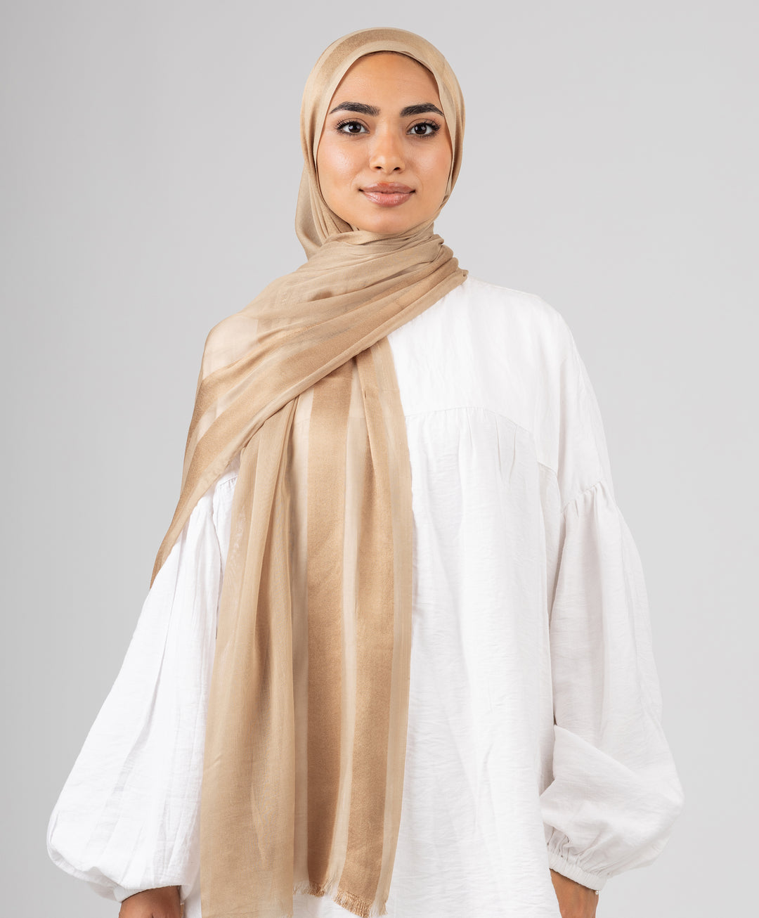 Glowy Satin Linen Scarf