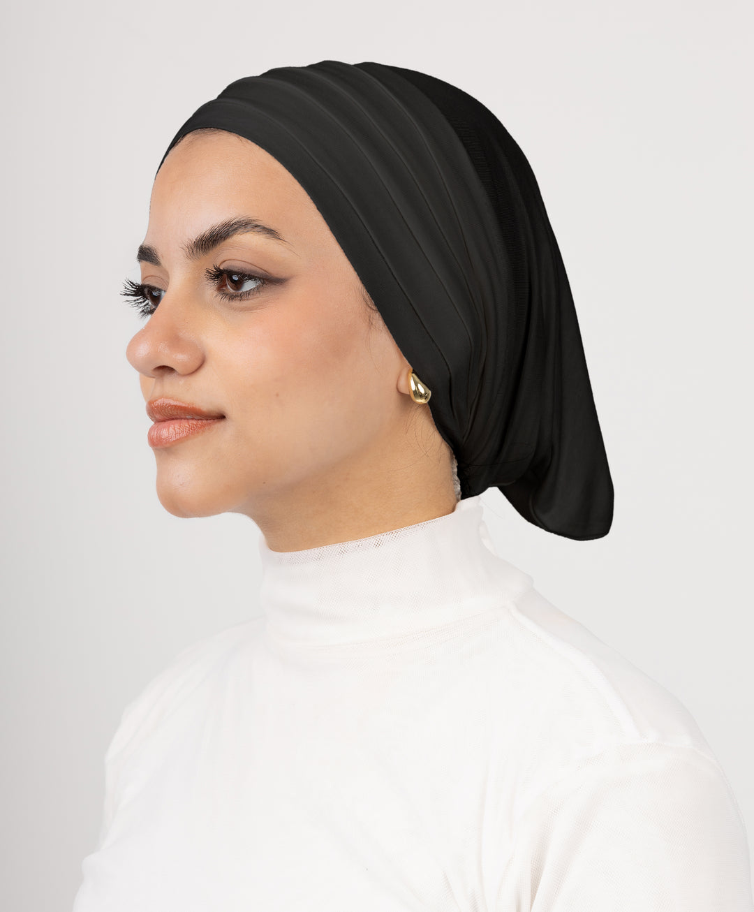 Pleated Cotton Lycra Underscarf