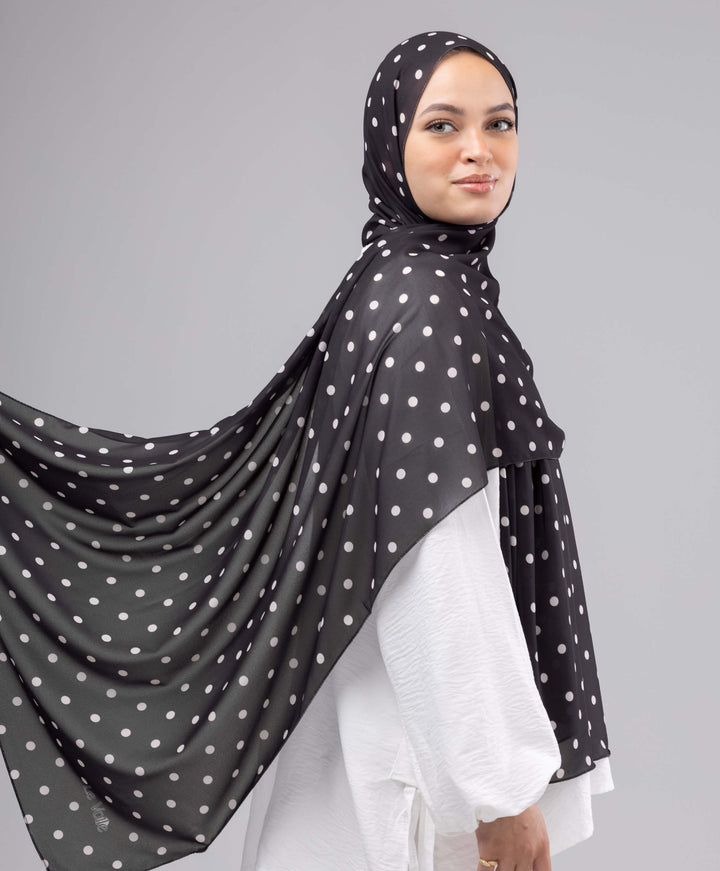 Classic Dots Chiffon Scarf