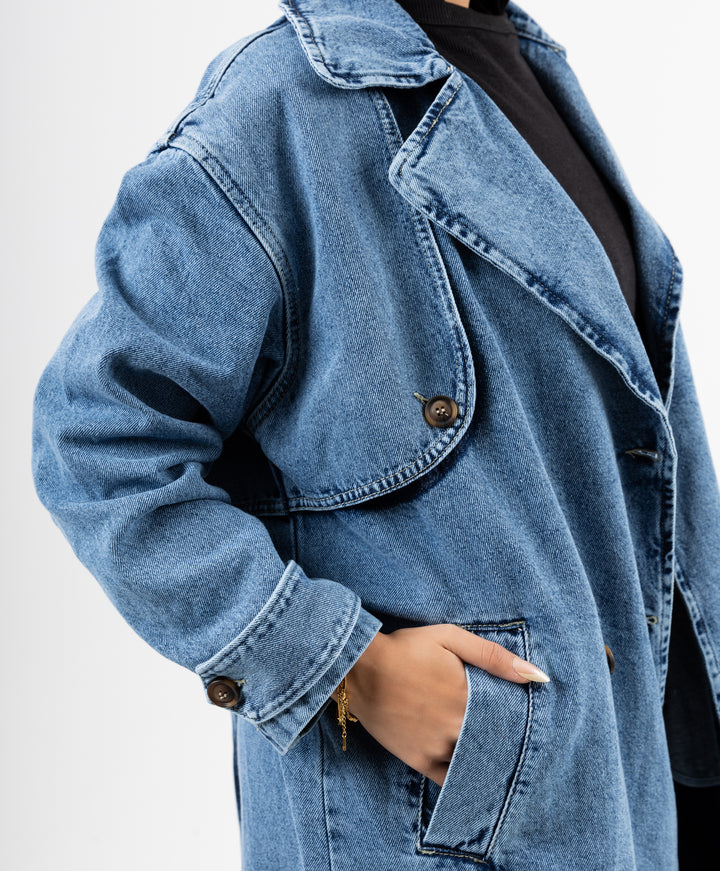 Denim Trench Coat