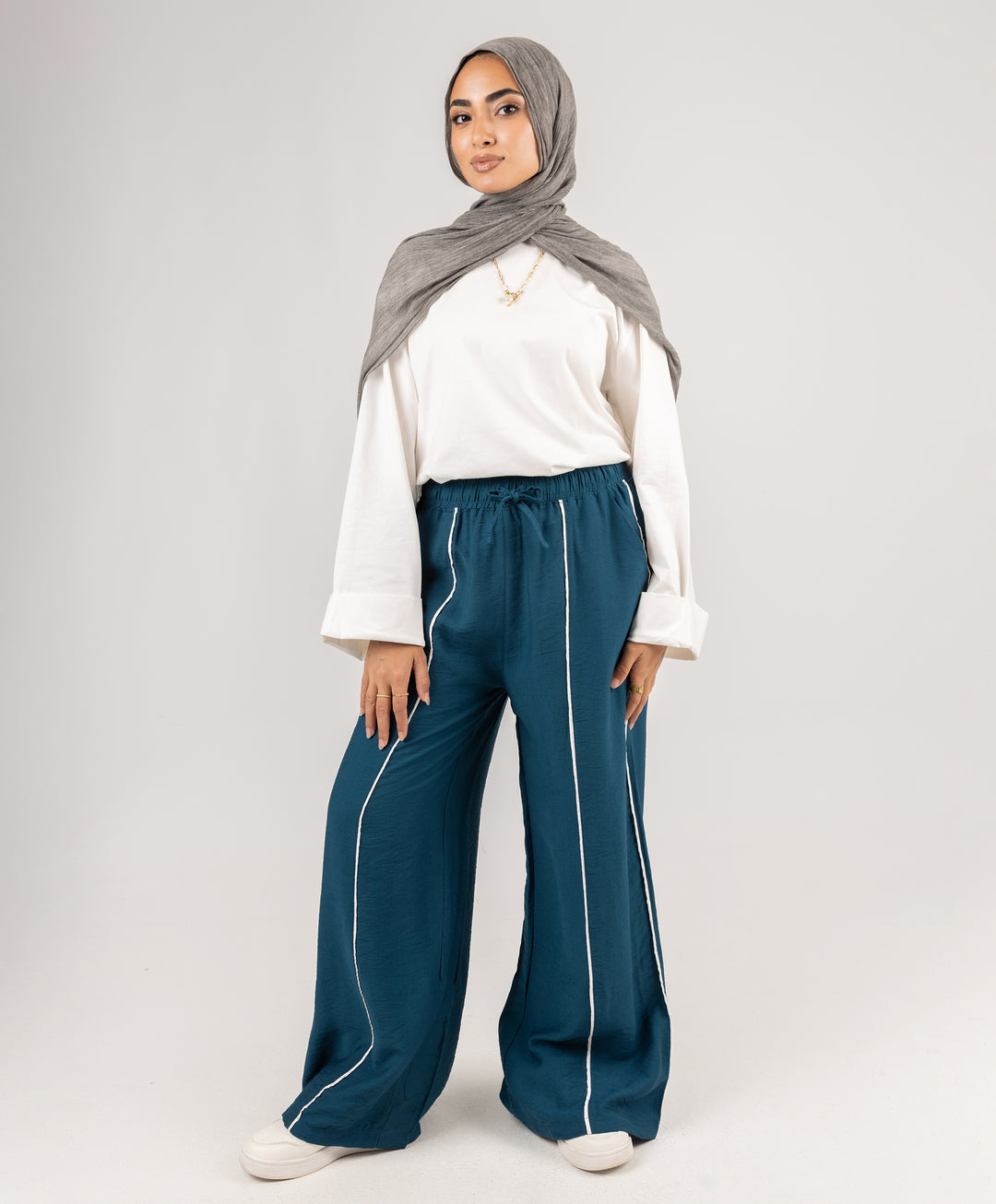 Piping Linen Pants