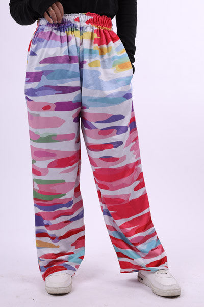 Satin Printed Pants