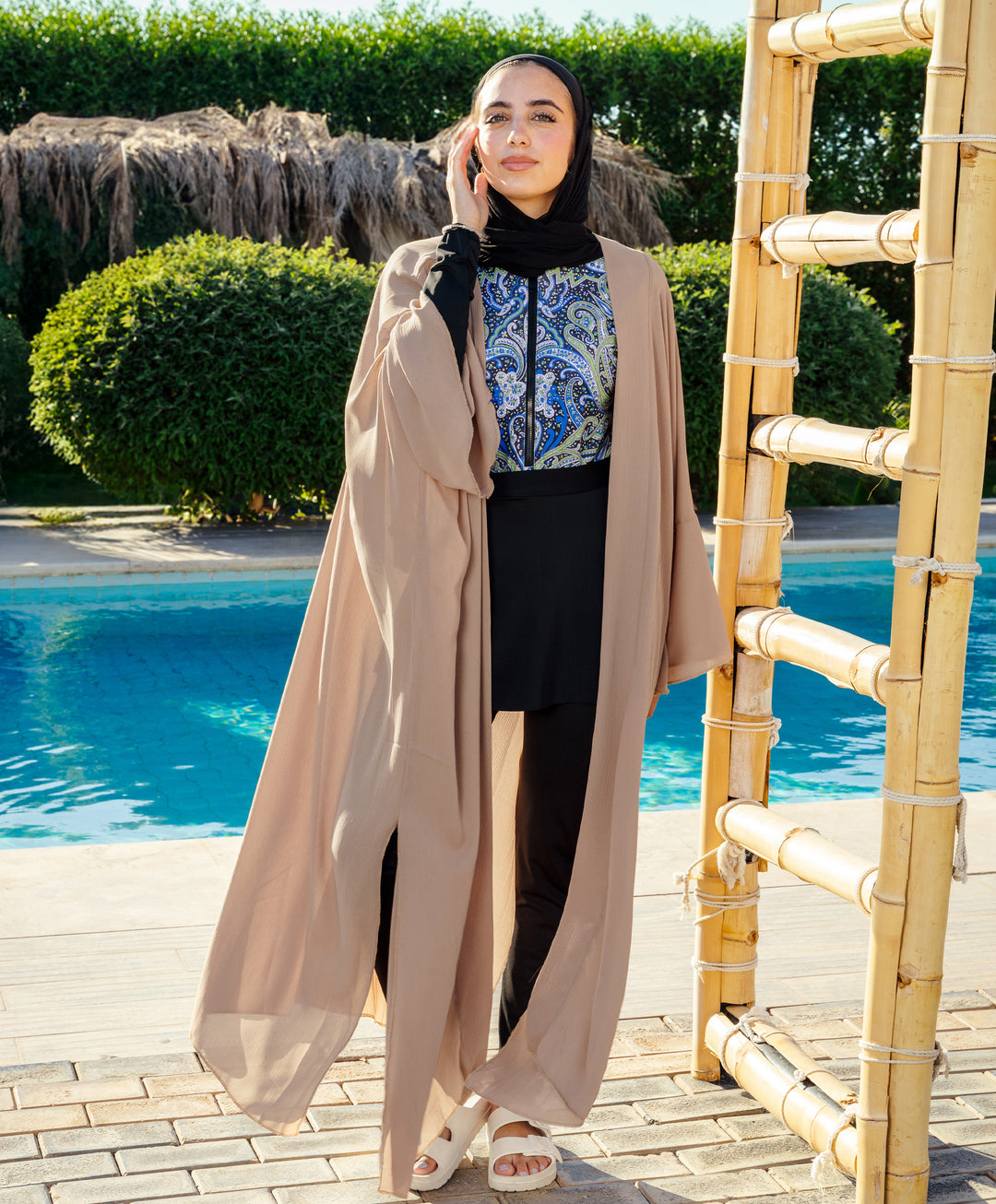 Ruffle Sleeve Chiffon Kimono