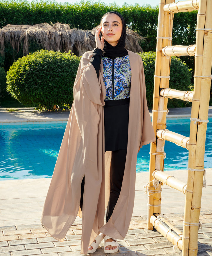 Ruffle Sleeve Chiffon Kimono