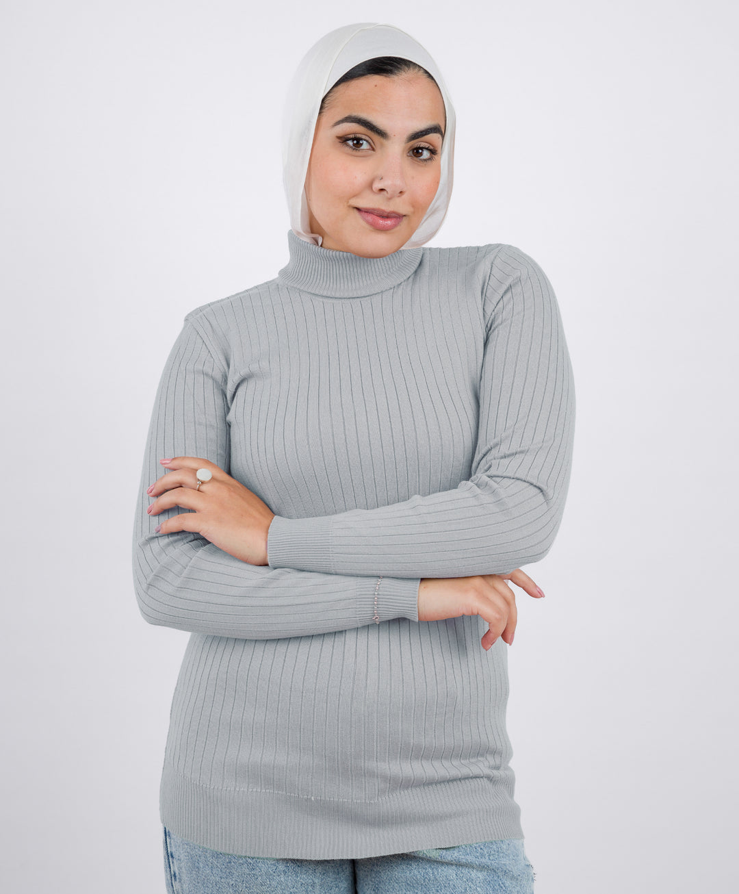 Wide Ribbed Basic Pullover